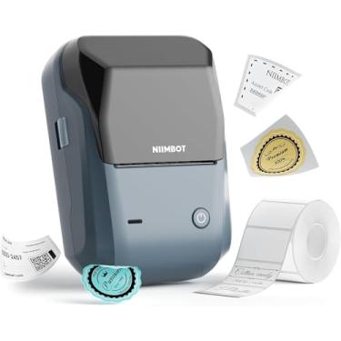 Imagem de B1 Etiquetadora, Impressora Térmica Bluetooth Portátil, Rotuladora de Etiquetas Adesivas para Casa, Escritório, Cozinha e Escola, 2 Polegadas com Etiquetas de 50 * 30mm, Azul