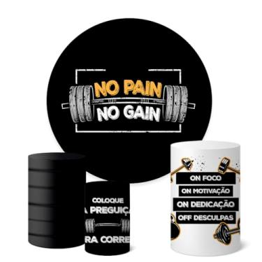 Imagem de Trio Capas Cilindro + Painel Redondo 1,50m Academia (K1ACA0008)