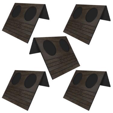Imagem de Kit 05 Esteiras Bandeja Com Suporte Para Copos Mdf Tabaco