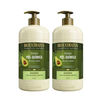 Imagem de Kit Shampoo Bio Extratus Pós Química Abacate 1L - 2 Unidades