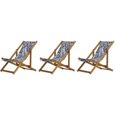 Imagem de Kit 3 Cadeiras Espreguiçadeira Preguiçosa Dobrável Sem Braço Mel
