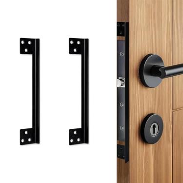 Imagem de Bagentry 2 pacotes de placa de proteção de trava de porta de aço inoxidável em forma de L, tampa para bloquear o acesso à fechadura da porta, placa de porta para trava externa de porta externa