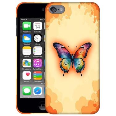Imagem de SM CASES Capa para iPod Touch 7, capa para iPod Touch 6, capa para iPod Touch 5 - Design borboleta aquarela impressa 3D capa de plástico rígido para iPod Touch 7/6 / 5.