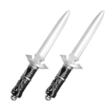 Imagem de Pterosauria 2 peças de armas de adaga falsa de espuma de poliuretano, adereços de espada de cosplay para brincar, fantasia de luta, acessório de festa, 02 (pacote com 2), Standard