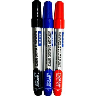 Imagem de Pincel Quadro Branco Recarregável com 03 Cores - Gramp Line