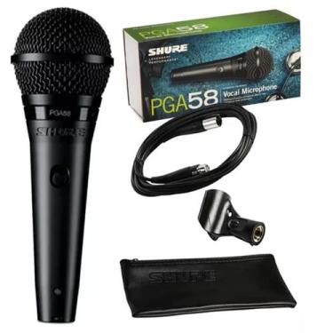 Imagem de Microfone Shure PGA58-LC Mão Dinâmico c/ Bag Cachimbo Cabo