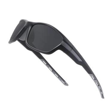 Imagem de Mudysson Óculos de sol esportivos práticos para ciclismo, corrida, condução, protetor de nariz ajustável UV400, óculos de sol masculinos e femininos.