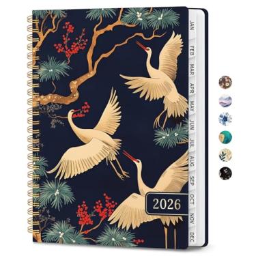 Imagem de Agenda 2026 - Agenda estética semanal e mensal, janeiro de 2026 a dezembro de 2026, agenda de calendário encadernado em espiral, perfeita para escritório, casa, material escolar - A5 (16 cm x 21,6 cm
