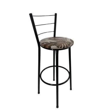 Imagem de Kit banqueta alta para cozinha gourmet americana preta - FortMix, Marr