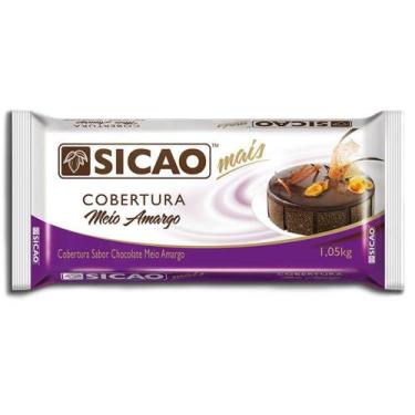 Imagem de Barra Chocolate Cobertura Mais Fácil Meio Amargo 1,01kg - Sicao