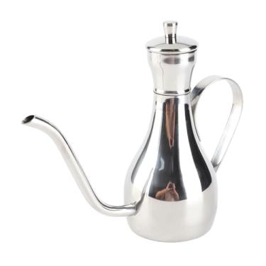 Imagem de Hapivida Dispensador de óleo de aço inoxidável 304, 325 ml/350 ml, recipiente de vinagre, à prova de vazamento, garrafa de molho de soja para recipiente de armazenamento de cozinha