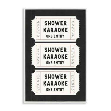 Imagem de Stupell Industries Duche Karaoke Ticket Ticket Stubs Branco Emoldurado Giclée Design de arte por Lettered and Fored, 61 x 40 cm