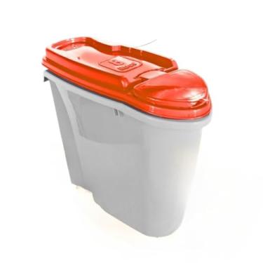 Imagem de Porta Ração e Grãos Dispenser Home Anti Formigas Vedação Completa + Pá Dosadora(VERMELHO - 8 LITROS 3,5kg)