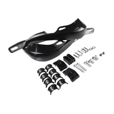Imagem de Aymzbd Protetores de mão genéricos para motocicleta, para-brisas modernos à prova de vento para guidões de 22 mm e 28 mm, Preto