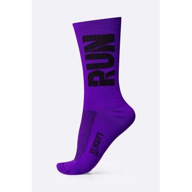 Imagem de Meia de Corrida Hupi Run Roxo/preto, Cor: Roxo/preto, Tamanho: Unico