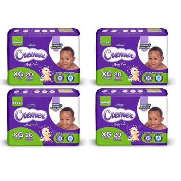 Imagem de Kit Fralda Cremer Magic Care Jumbinho - Tam XG - 80 fraldas/ tiras - B