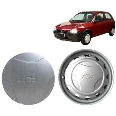 Imagem de Calota Central Roda Corsa Liga Leve 94/99 Prata - EMBLEMAX