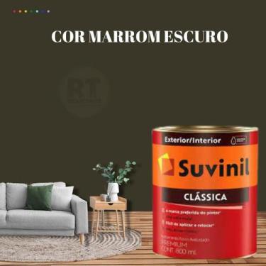 Imagem de Tinta Para Parede Marrom Suvinil Clássica Premium Antimofo 800ml, Marr