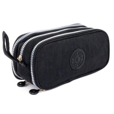 Imagem de Estojo Escolar Organizador Bolsinha Lapis Caneta Brush Pen - Hxt, Pret