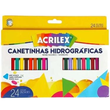 Imagem de Caneta hidrográfica 24 cores Acrilex