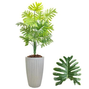 Imagem de Arranjo Planta Bananinha Artificial Completo Vaso Cone - Flor Imp