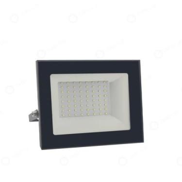 Imagem de Refletor eco smd slim preto 100w 3000k ip66 - no-brand