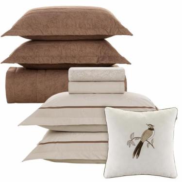 Imagem de Jogo de Colcha e Lençol Queen Karsten 200 Fios 100% Algodão - Capricho