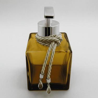 Imagem de Dispenser Saboneteira Porta Sabão Liquido 250ml De Vidro Lavabo Banhei