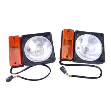 Imagem de HOLDWELL 2 peças retroescavadeira farol 12 volts com luz indicadora 700/21100 compatível com retroescavadeiras JCB 2CX 3CX 4CX