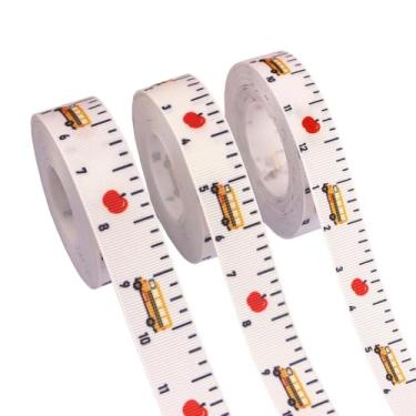 Imagem de Fenteer 3x Fitas de Volta às Aulas Fitas Decorativas Multiuso para Embrulho de Presentes Arranjos de Flores Artesanato e Costura