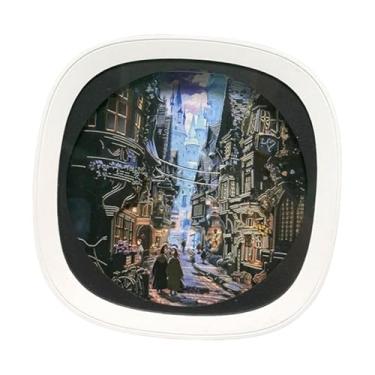 Imagem de Generic Lâmpada de escultura de luz noturna de Halloween Artesanato Presente de Halloween Decoração de casa para lareira Sala de estar Mesa Feriado Quarto, Beco Diagonal