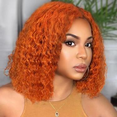 Imagem de Perucas Amygirl Wear and Go sem cola, 100% cabelo humano, 25 cm