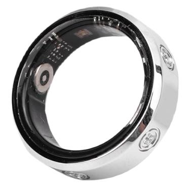 Imagem de Zopsc Anel Inteligente Com Strass, Rastreador de Fitness IP68 à Prova de água, Bluetooth Photo Control e Multi Sport Modos Anel de Atividade para Mulheres, Prata (11#)