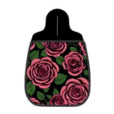 Imagem de Lixeira De Carro Organizador Lixinhocar Estampa de Rosas Pink com Folhas
