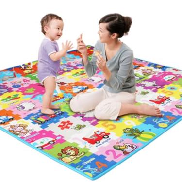 Imagem de Tapete De Atividades Infantil Com Proteção Térmica Para Bebês 90 X 120 Cm