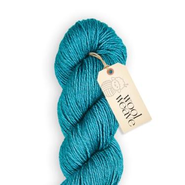 Imagem de Woolweave Fio de seda merino – Mistura luxuosa tingida à mão de 75% lã de merino e 25% seda – Peso DK, novelo de 100 g, 200 jardas – fio macio, brilhante e elegante para tricô e crochê
