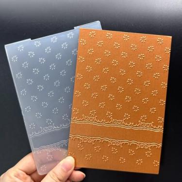 Imagem de Modelo de pasta em relevo de plástico 3D, textura de impressão de pé, tamanho A6, para fazer cartões, faça você mesmo, scrapbook, papel, artesanato, artesanato, scrapbook, artes, decoração