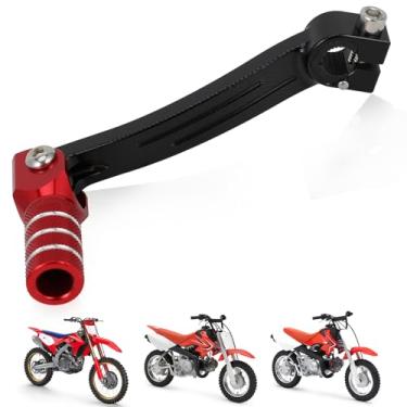 Imagem de USTPO Alavanca de câmbio de marchas de motocicleta CNC ponta dobrável para CRF50 CRF 50 2025 2024 2013-2025 Dirt Pit Bike Vermelho