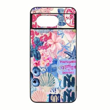 Imagem de qizjio Linda capa de telefone colagem à prova de choque protetora costeira capa de telefone para Google Pixel 8
