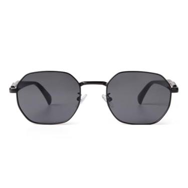 Imagem de VFDHN Óculos de sol retrô hexagonal feminino e masculino, armação de metal com proteção UV400 (1)