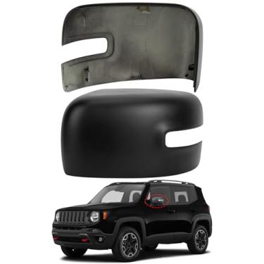 Imagem de LOIYLLEN Substituição da capa do espelho lateral do motorista para Jeep Renegade 2015 2016 2017 2018 2019 - Capas de espelho do lado esquerdo, acessórios de tampa do espelho retrovisor com lâmpada