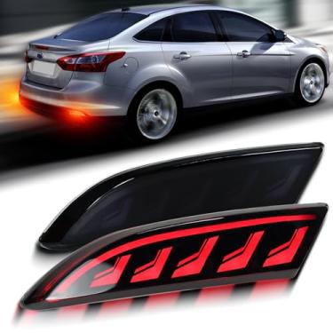 Imagem de ZDEERAOTO Lâmpada refletora de para-choque traseiro luz de neblina DRL sequencial kit de recursos da lâmpada de seta para Ford Focus 2012-2018 / Hatchback 2012-2014 (não serve para ST SEL), lâmpada