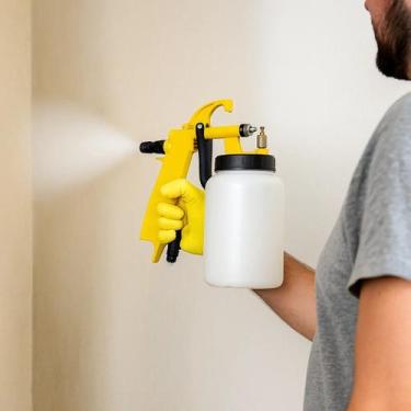 Imagem de Pistola Pintura Ar Direto Pulverizadora Compressor Pinta Parede Ferram