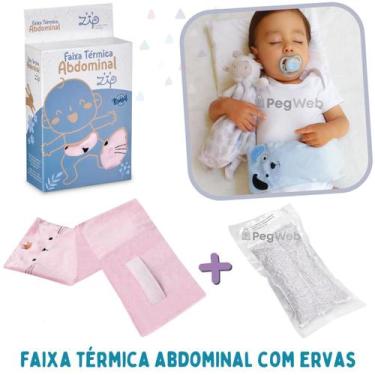 Imagem de Faixa Térmica Abdominal com Ervas Bebês Alivia Cólica Gases Cinta Seme