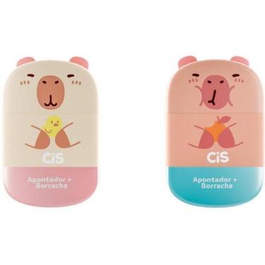 Imagem de Apontador com deposito + borracha cis capi, Azul