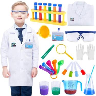Imagem de Kit de experimentos científicos INNOCHEER com jaleco de laboratório pa