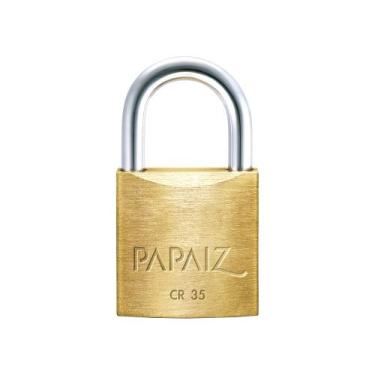 Imagem de Cadeado Papaiz 35mm Kit 2 Peças Mesmos Segredos - 4 Chaves, Dourado