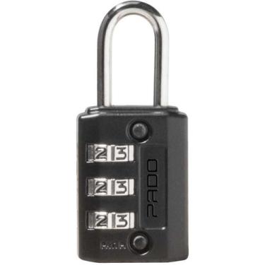 Imagem de Cadeado Segredo Zamac Preto Sz 20 3 Segredos - Pado