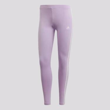 Imagem de Calça Legging Adidas 3 Stripes Feminina Lilás-Feminino