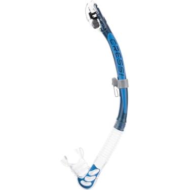 Imagem de Snorkel seco adulto dobrável Cressi para mergulho com snorkel | Alpha Ultra Dry Feito na Itália, Clear/Blue, Alpha Ultra Dry - blue/blue